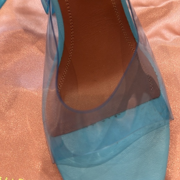 Amina Muaddi Light Blue -Lupita Glass - Picture 3 of 6